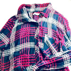 Beach Lunch Lounge Plaid Blouse T16